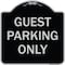 Signmission Designer Series-Guest Parking Only, Black & Silver Heavy-Gauge Aluminum, 18" x 18", BS-1818-9836 A-DES-BS-1818-9836 - alternate 1